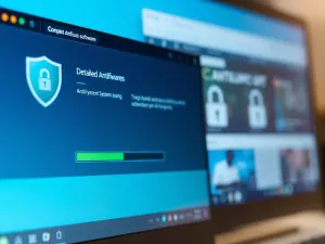 Nowoczesne stanowisko pracy z otwartym edytorem tekstu, na którym widoczna jest włączona linijka w programie Word.