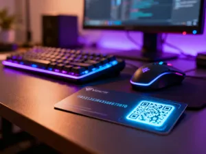 Nowoczesna kamera internetowa USB zamontowana na monitorze komputera w domowym biurze.