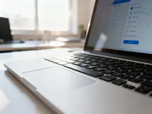 Świecąca cyfrowa kłódka na tle serwerowni i kodu binarnego, symbolizująca ochronę danych i cyberbezpieczeństwo.