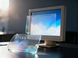 Zbliżenie na płytę główną komputera z podświetlanymi obwodami, symbolizujące techniczne aspekty naprawy błędów systemu.