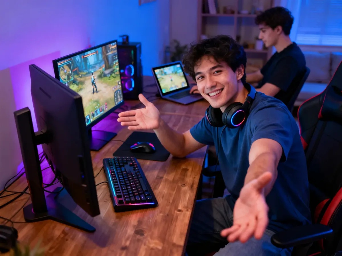 Gracz zapraszający znajomego do wspólnej gry przez Steam Remote Play Together